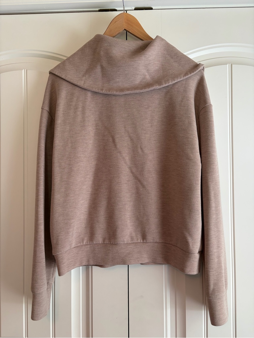 Varley Yates Half-Zip Sweatshirt Doublesoft Beige Women's Size Med - Picture 5 of 11